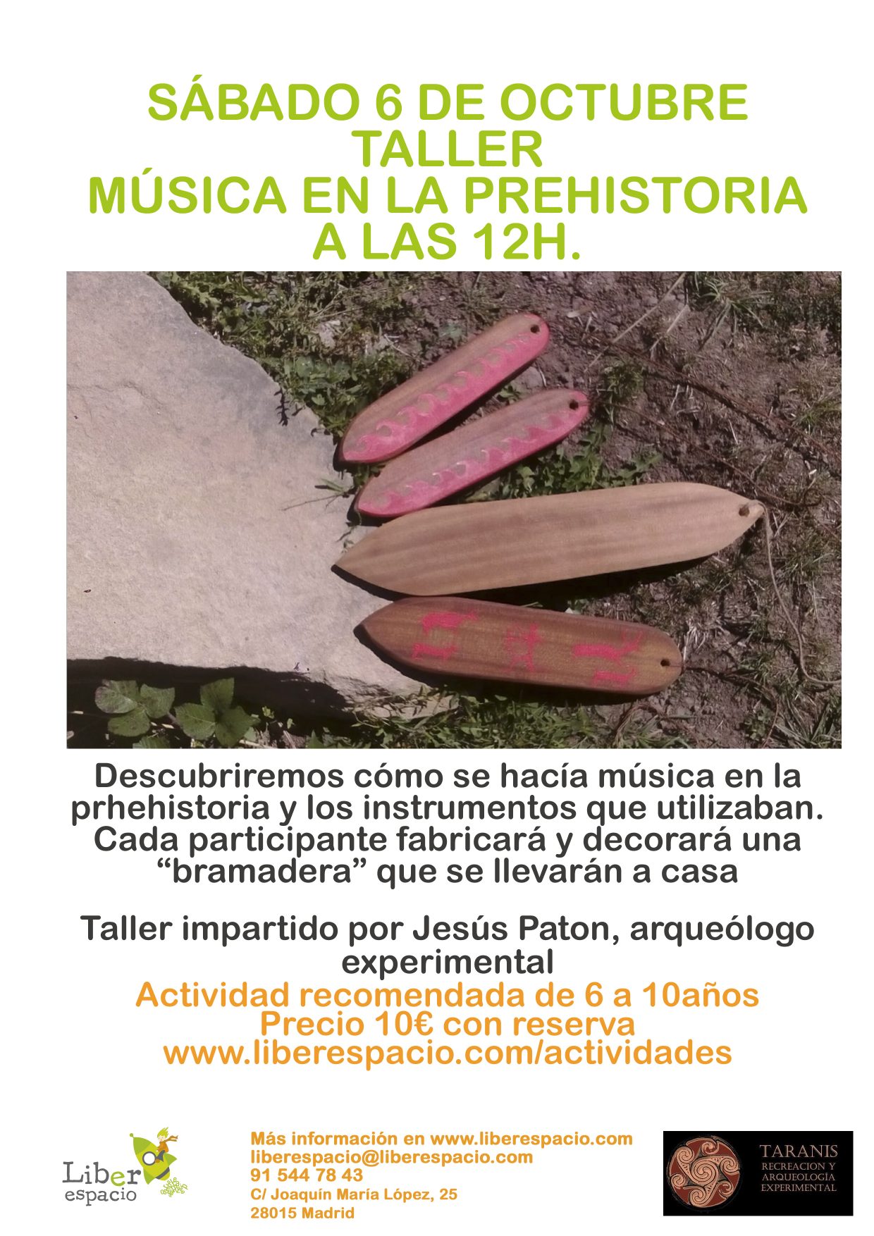 Taller de música en la prehistoria