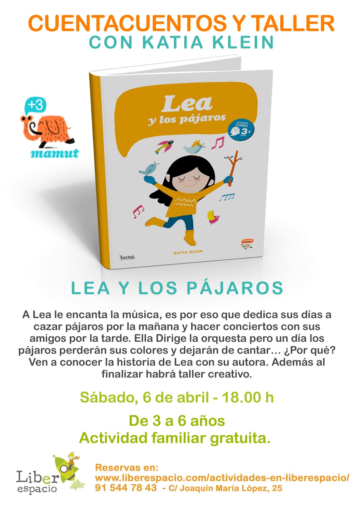 Taller y cuentacuentos con Katia Klein