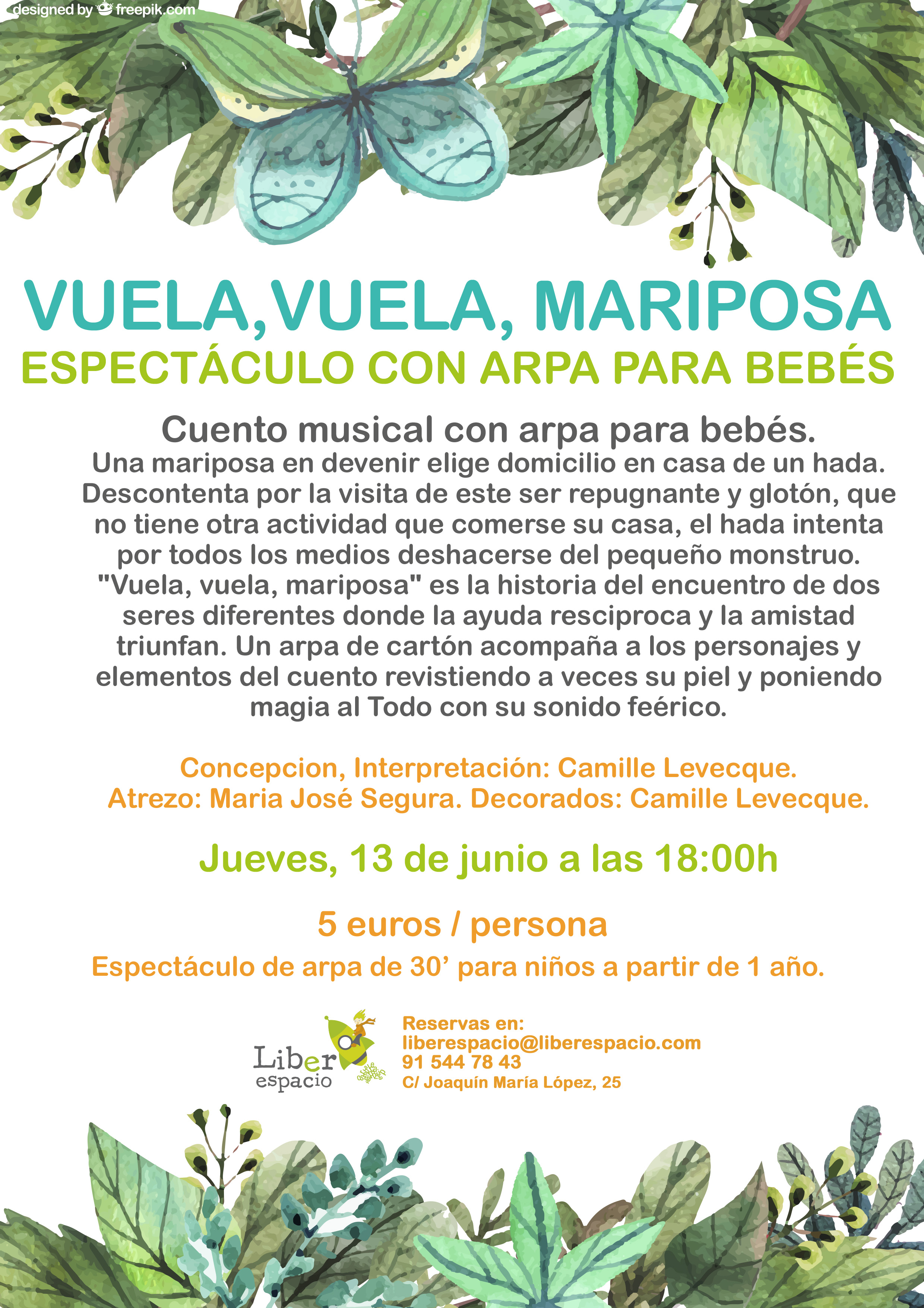 Espectáculo de arpar para bebés