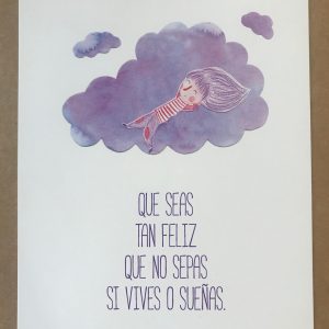 Tarjetón de regalo de Raquel Bonita. Que seas tan feliz...