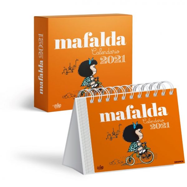 Calendario de mesa 2021 Mafalda naranja