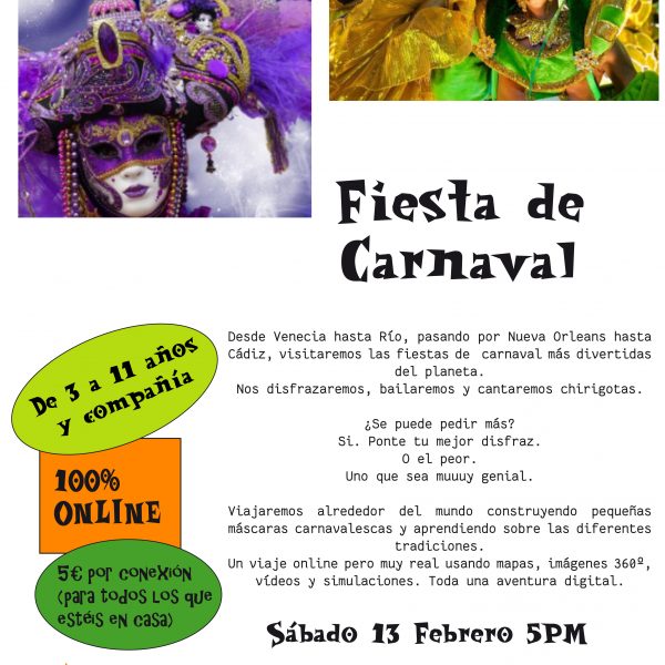 Taller virtual Fiesta de Carnaval