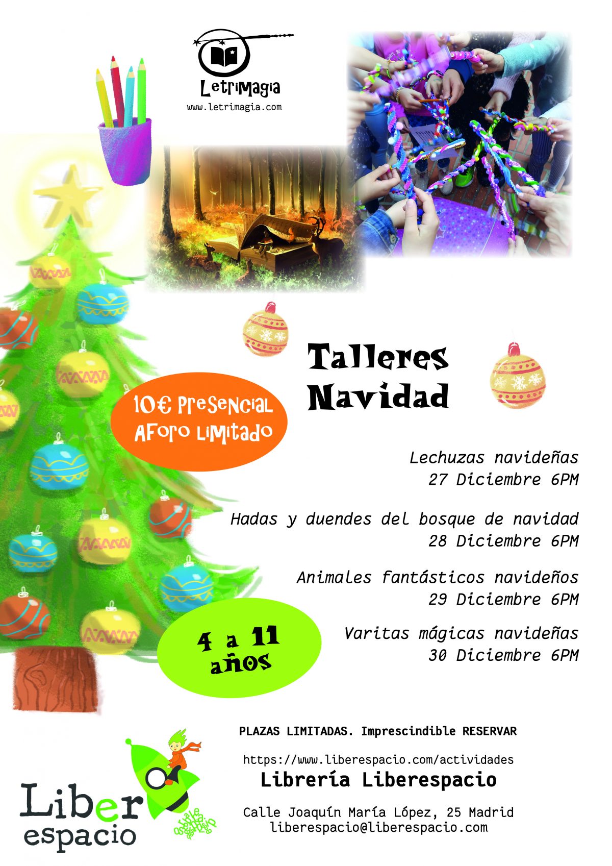 Talleres de Navidad en Liberespacio