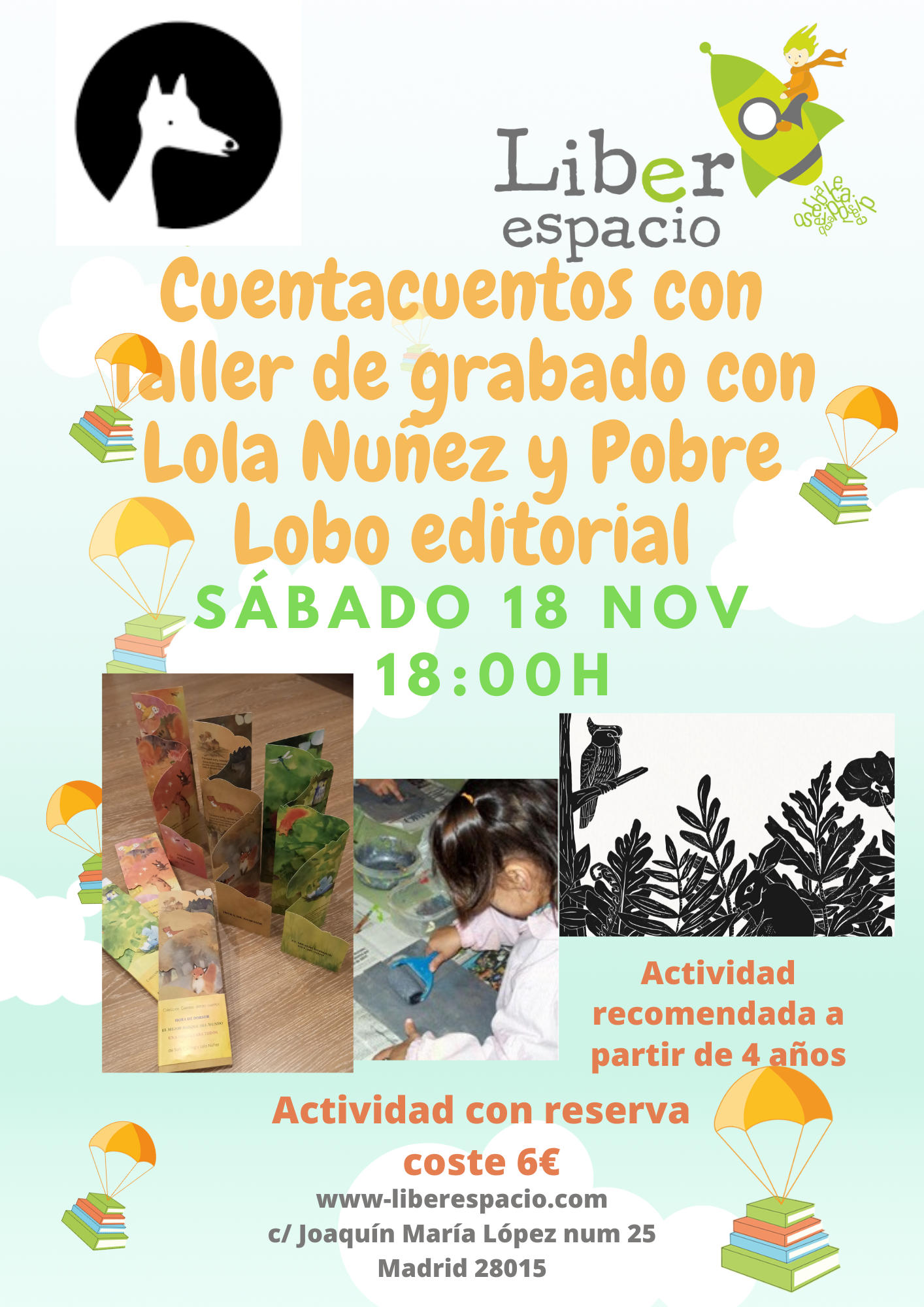 Entrada al Taller de grabado y cuentacuentos con Lola Nuñez