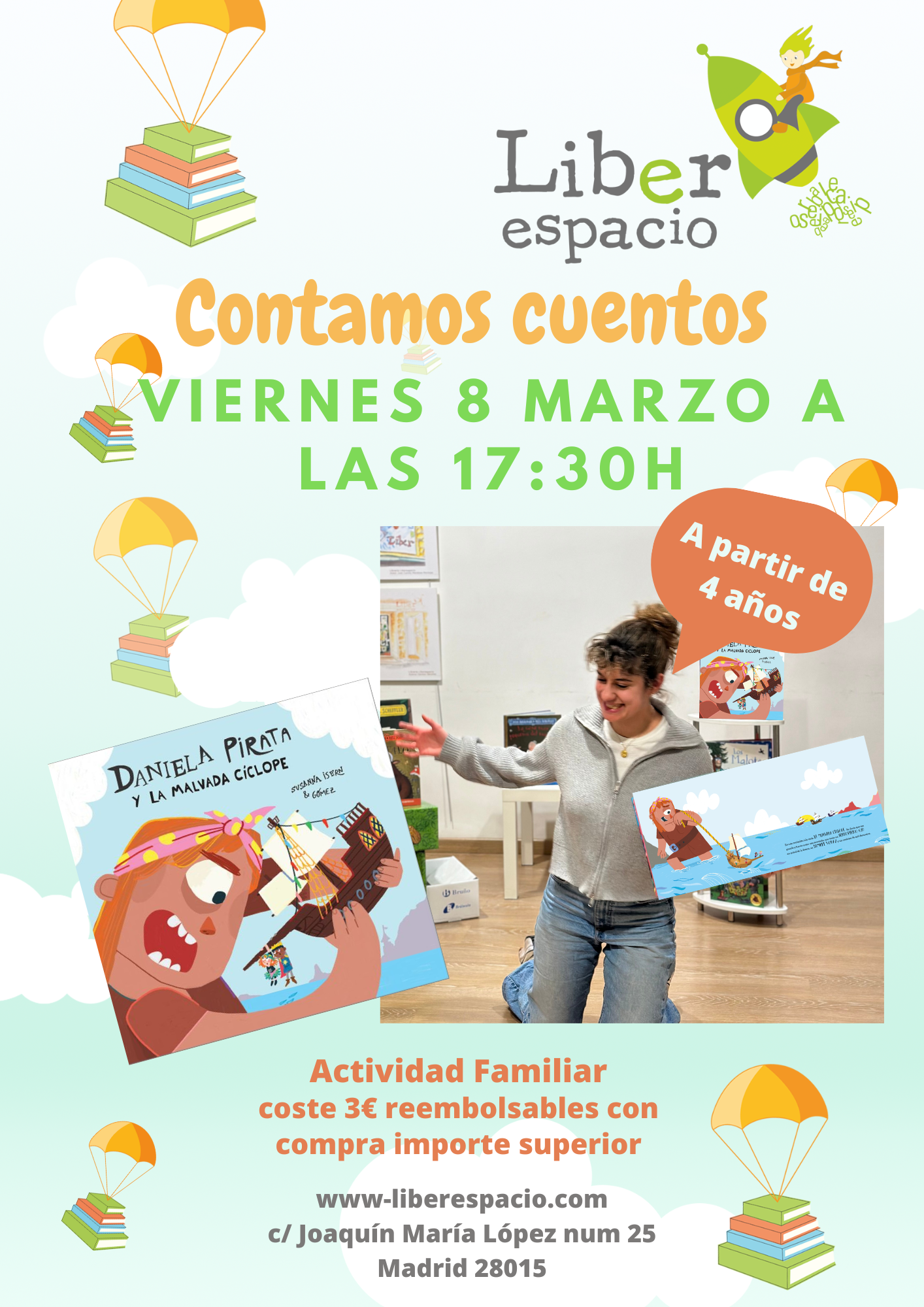 El viernes 8, cuentacuentos infantil