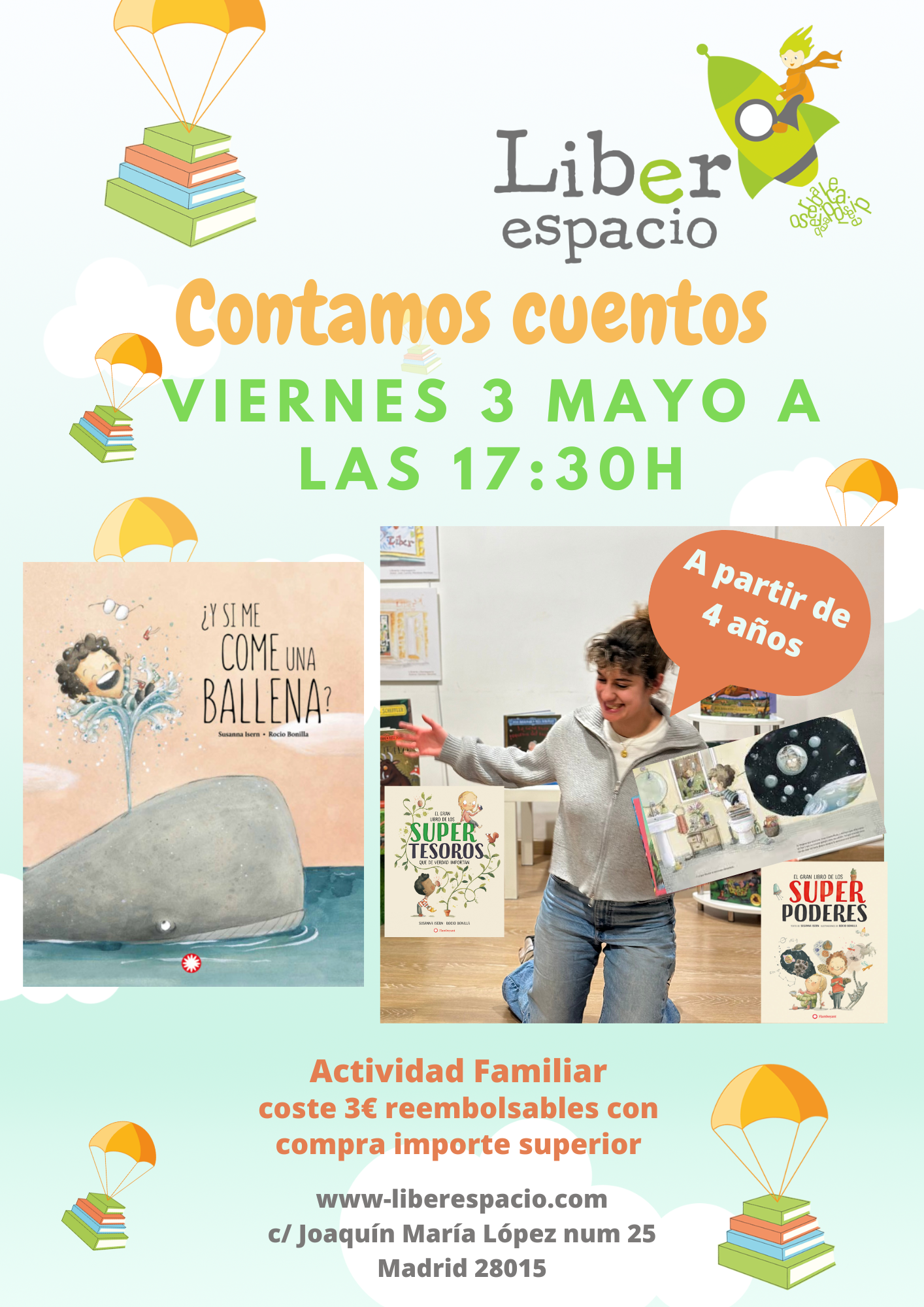 El viernes 3 de mayo contamos cuentos de Rocío Bonilla