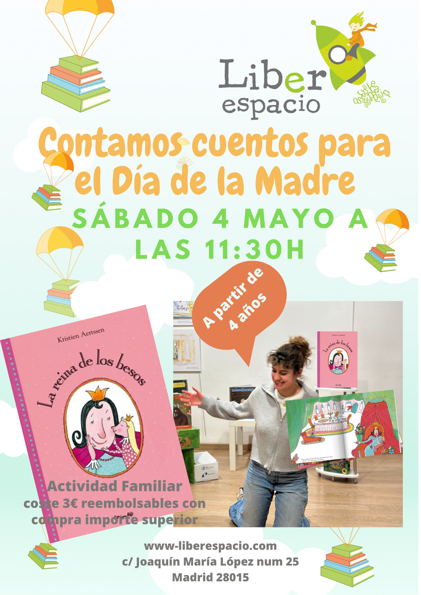 El sábado 4 de mayo contamos cuentos para el Día de la Madre