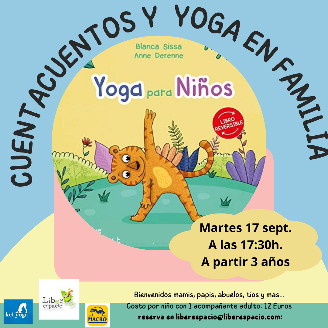 Cuentacuentos y taller de yoga en familia. Septiembre 2024
