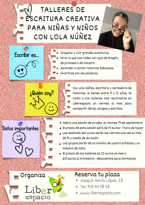 Taller de escritura creativa para ni&ntilde;os y ni&ntilde;as.