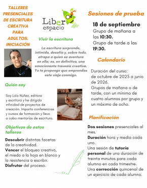tALLER ESCRITURA CREATIVA