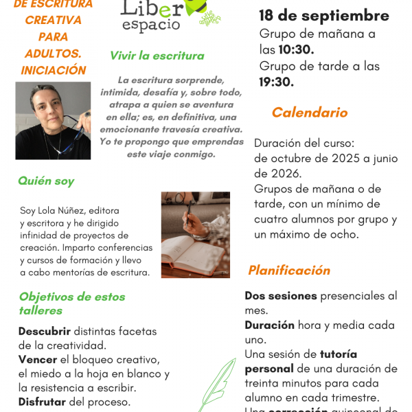 tALLER ESCRITURA CREATIVA