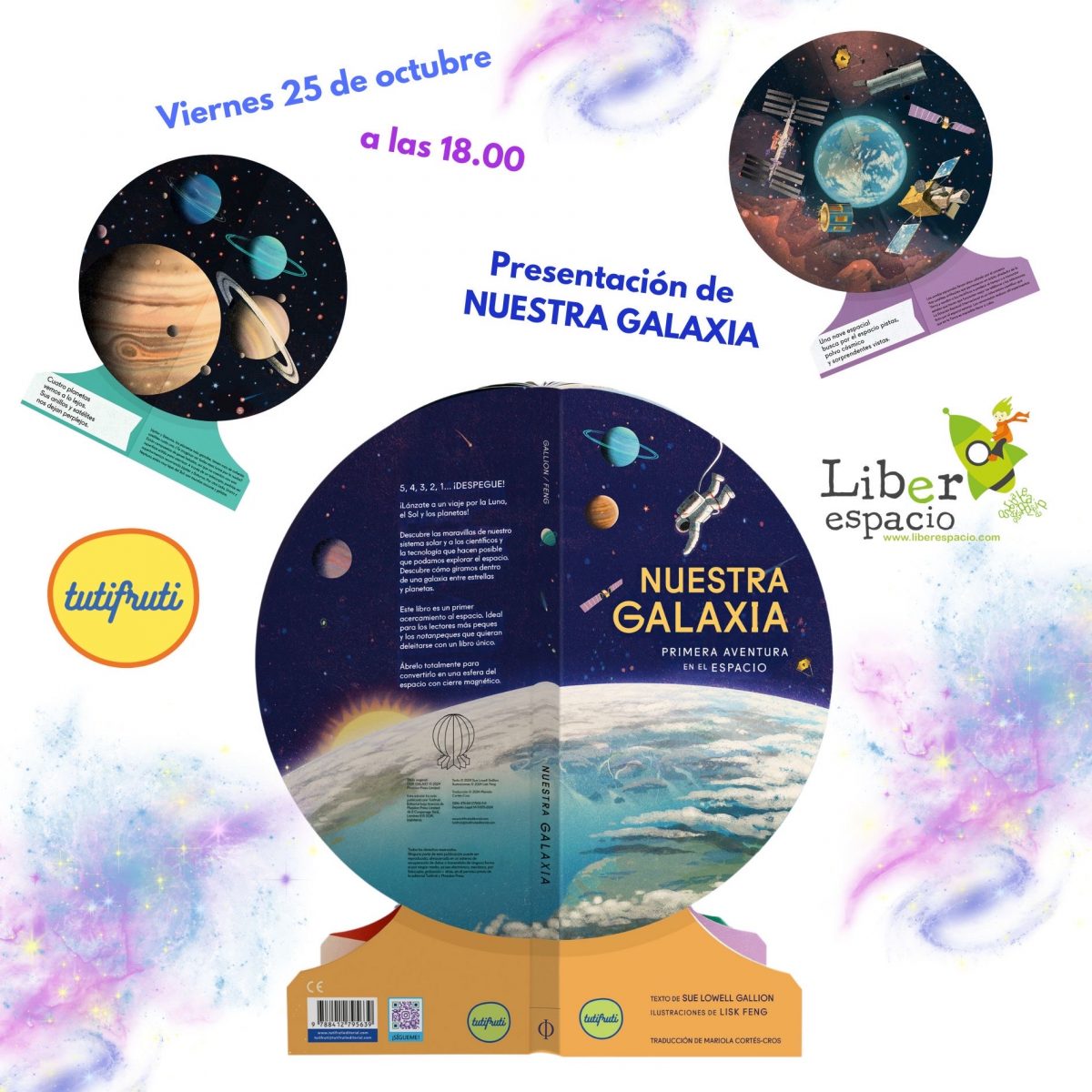El viernes 25 de octubre taller del espacio con Tutifruti