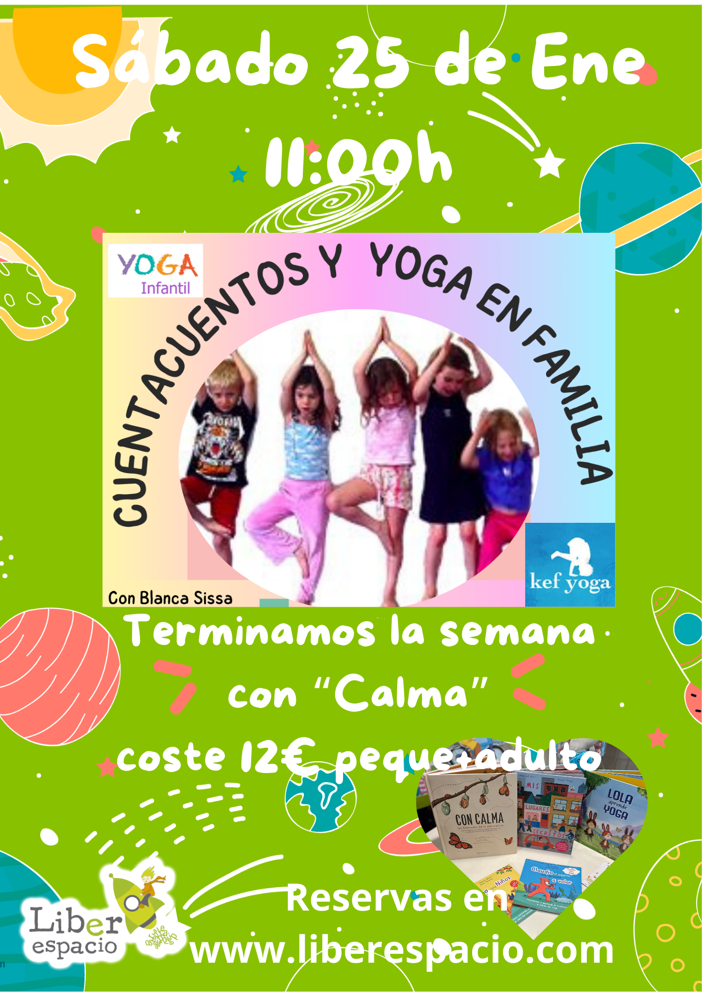 Cuentacuentos y taller de yoga en familia. Enero 2025