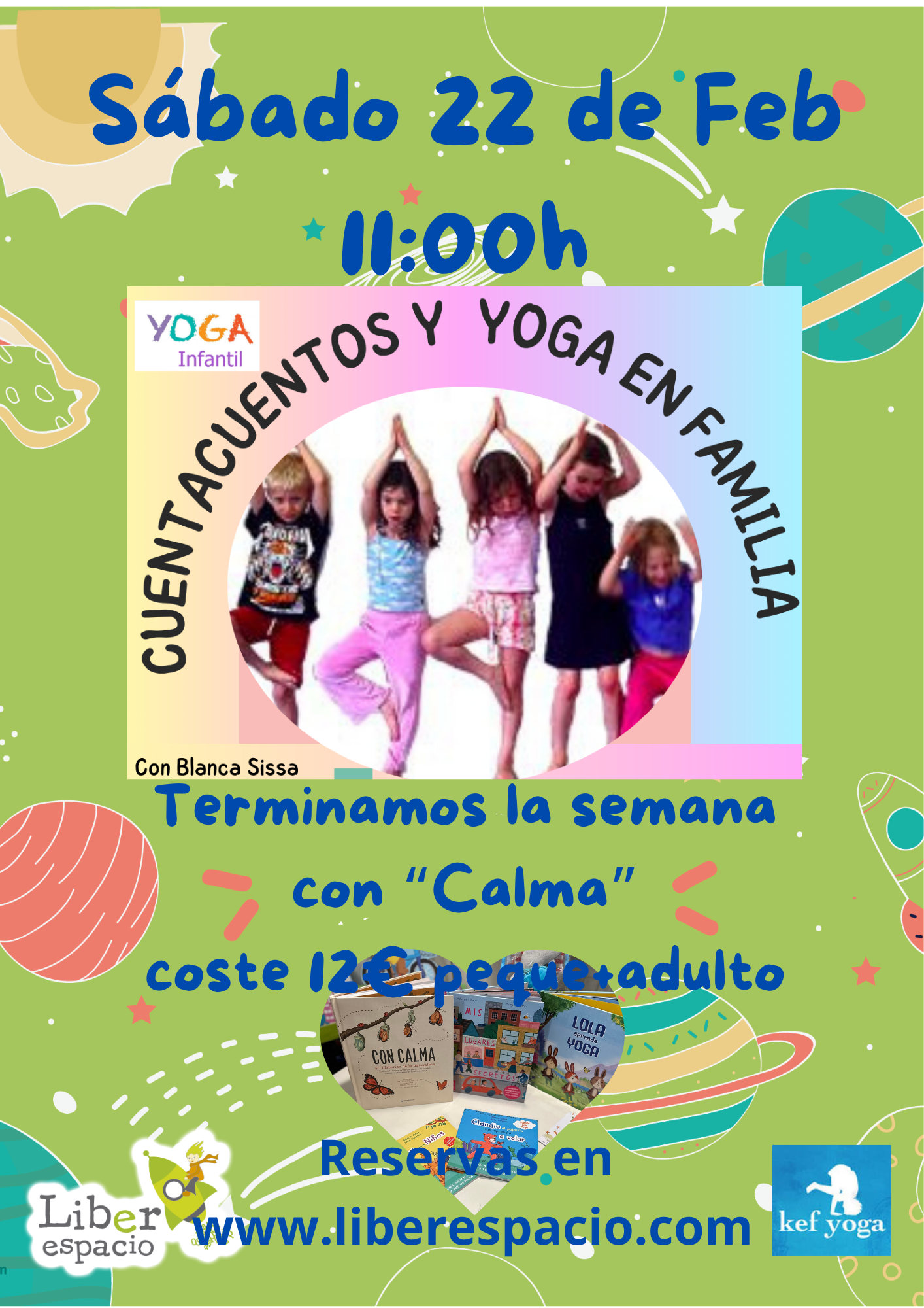 Cuentacuentos y taller de yoga en familia. Febrero 2025